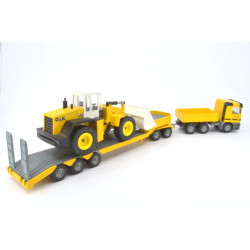 Mercedes Actros mit Tieflader und O&K L45 Radlader