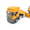Scania R620 met dieplader en Liebherr 556 wiellader