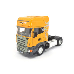 Scania R620 met dieplader en Liebherr 556 wiellader