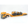 Scania R620 met dieplader en Liebherr 556 wiellader