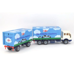 Mercedes 2232 with trailer "Hansano Die Frische macht's"