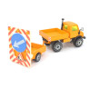 Mercedes Unimog U406 with warning trailer