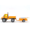 Mercedes Unimog U406 with warning trailer