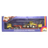 MAN 8.156F with low loader and wheel loader