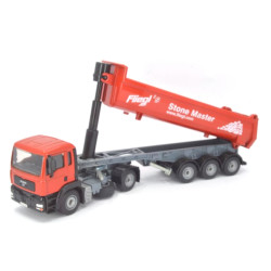 MAN TGA with tipping trailer "Fliegl's Stone Master"