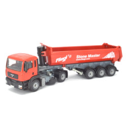 MAN TGA with tipping trailer "Fliegl's Stone Master"