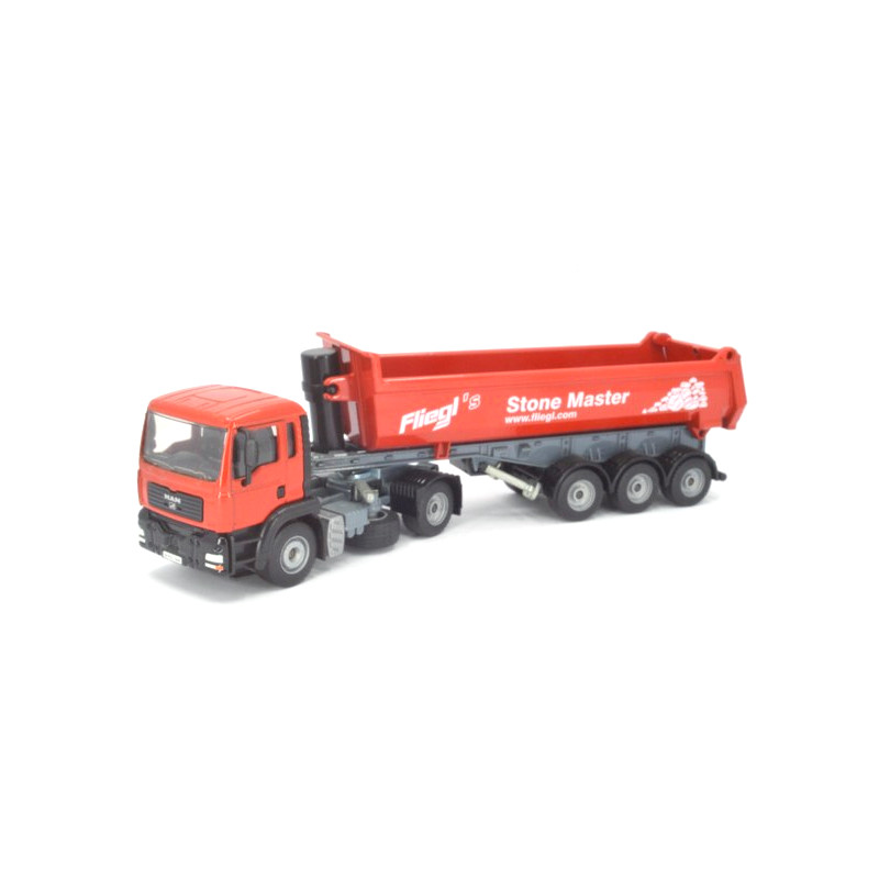 MAN TGA with tipping trailer "Fliegl's Stone Master"