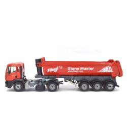 MAN TGA with tipping trailer "Fliegl's Stone Master"