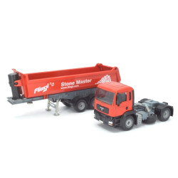 MAN TGA with tipping trailer "Fliegl's Stone Master"