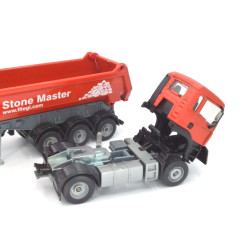 MAN TGA with tipping trailer "Fliegl's Stone Master"