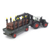 Fendt 939 tractor met bosbouw aanhanger met 6 boomstammen
