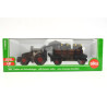 Fendt 939 tractor with forestry trailer with 6 tree trunks