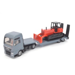 MAN TGX low loader with bulldozer