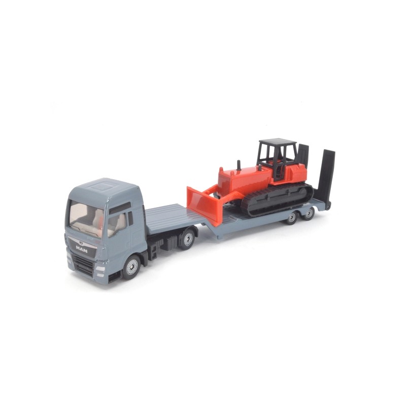 MAN TGX low loader with bulldozer