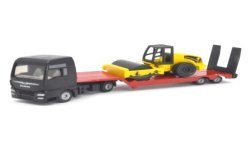 MAN TG-X with low loader and Hamm road roller