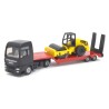 MAN TG-X with low loader and Hamm road roller