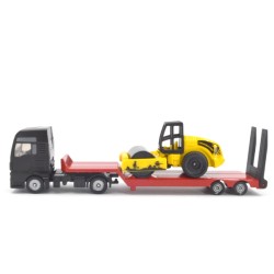 MAN TG-X with low loader and Hamm road roller