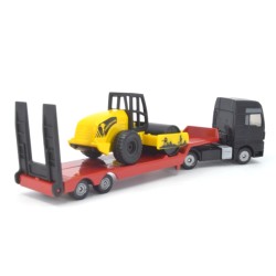 MAN TG-X with low loader and Hamm road roller