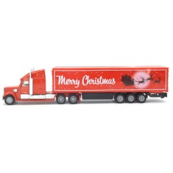 Freightliner Coronado met oplegger "Merry Christmas"