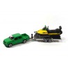 Volkswagen Amarok with trailer and snow scooter