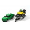 Volkswagen Amarok with trailer and snow scooter