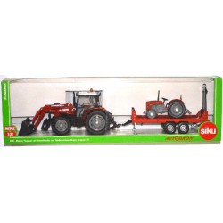 Massey Ferguson met tandemaanhanger en tractor