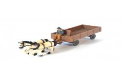 Kastenwagen mit zwei Pferden