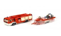 MAN TGA Rosenbauer fire engine with rescue boat Pompiers
