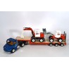 Scania 143H dieplader met graafmachines