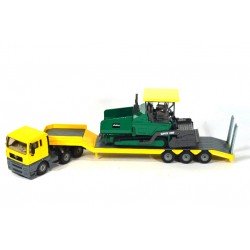MAN TGA with low loader and road paver