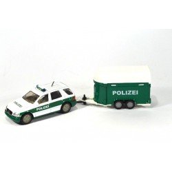 Mercedes ML 320 met paardentrailer Polizei