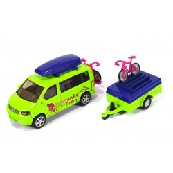 Volkwagen T5 with cycling team