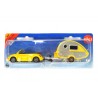 Volkswagen New Beetle with T@B caravan