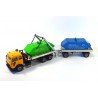 Mercedes SK met afzetcontainer en trailer