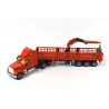 White trailer with crane