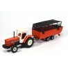 Massey Ferguson with hay trailer
