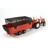 Massey Ferguson with hay trailer