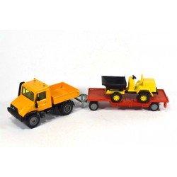 Mercedes Unimog 140 with trailer and tipper