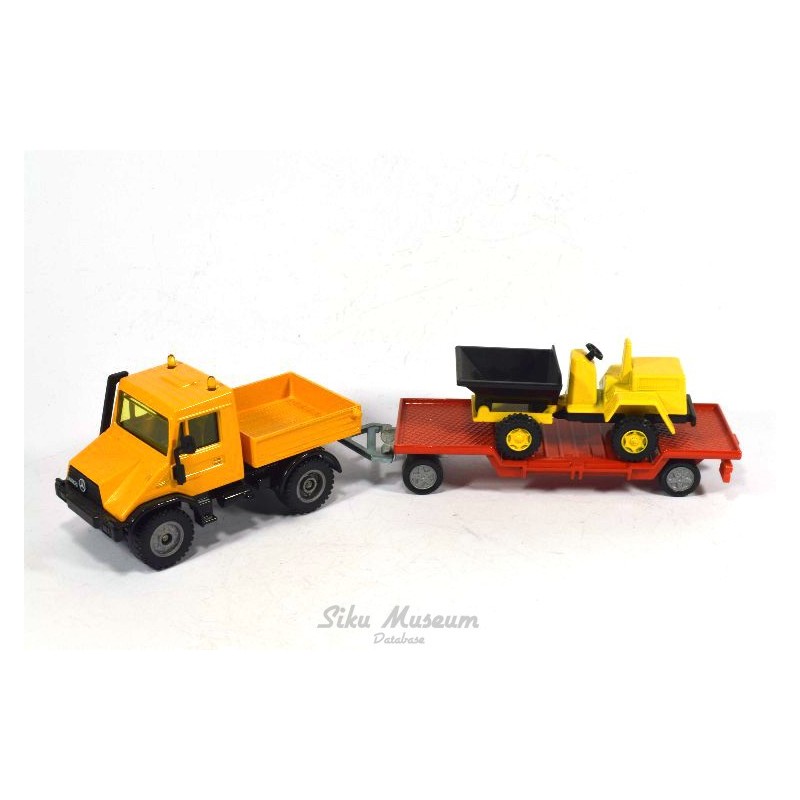 Mercedes Unimog 140 with trailer and tipper