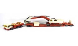 MAN 8156F with low loader and excavator