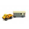 Mercedes Unimog 406 with construction trailer