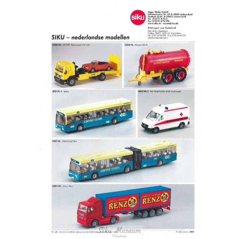 Nederlandse modellen 2003