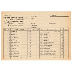 Dealer prijslijst 1954