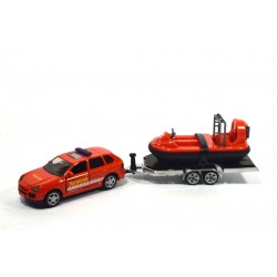 Porsche Cayenne with hovercraft