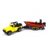 Jeep Wrangler met boot