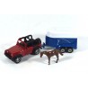 Jeep Wrangler met paardentrailer