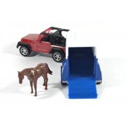 Jeep Wrangler met paardentrailer