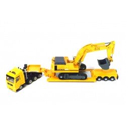 MAN TGA mit Tieflader und Liebherr Bagger