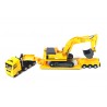 MAN TGA with low loader and Liebherr excavator
