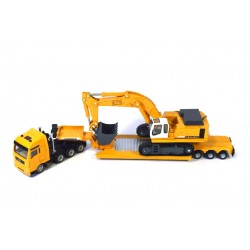 MAN TGA with low loader and Liebherr excavator